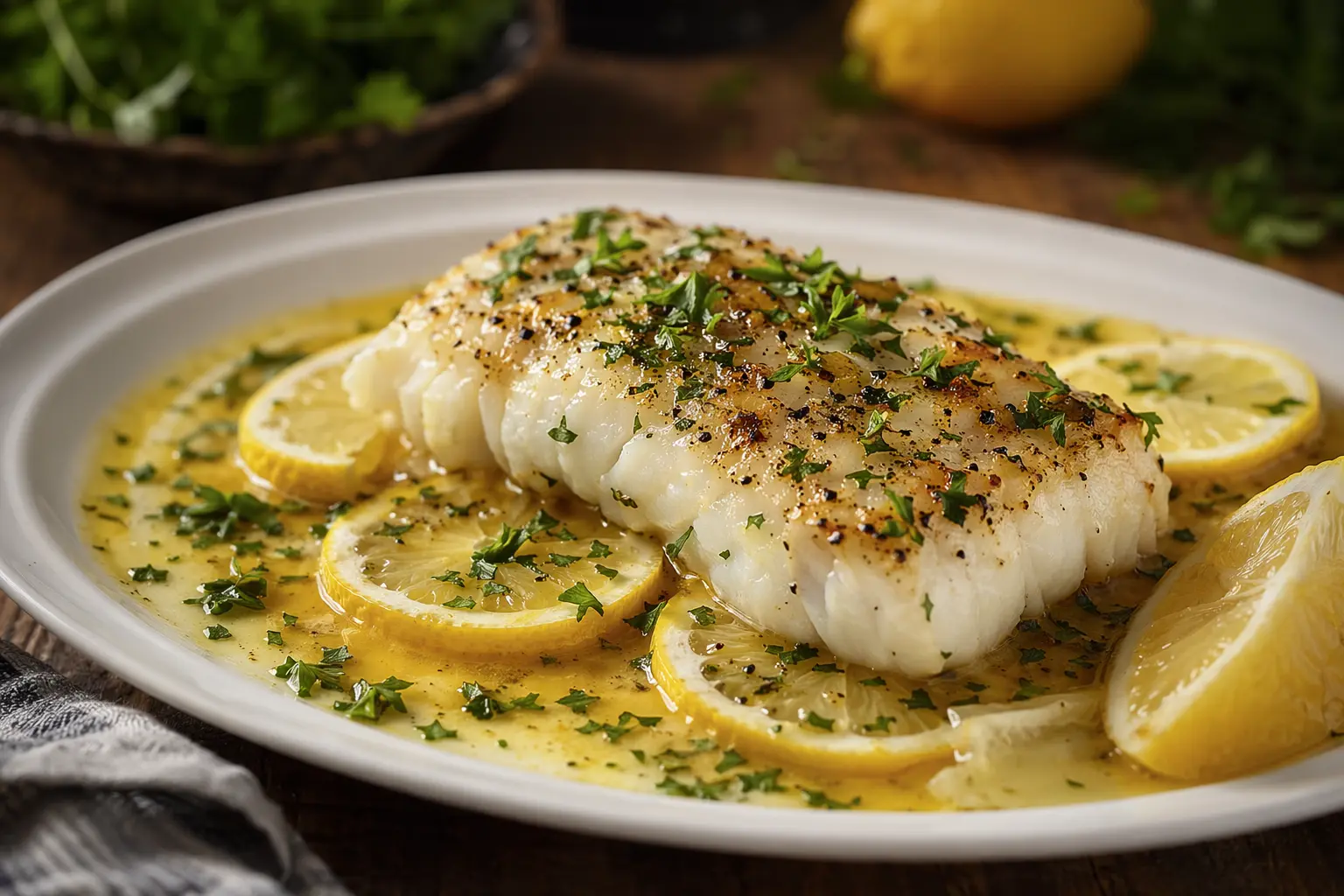 Baked Cod with Lemon Butter