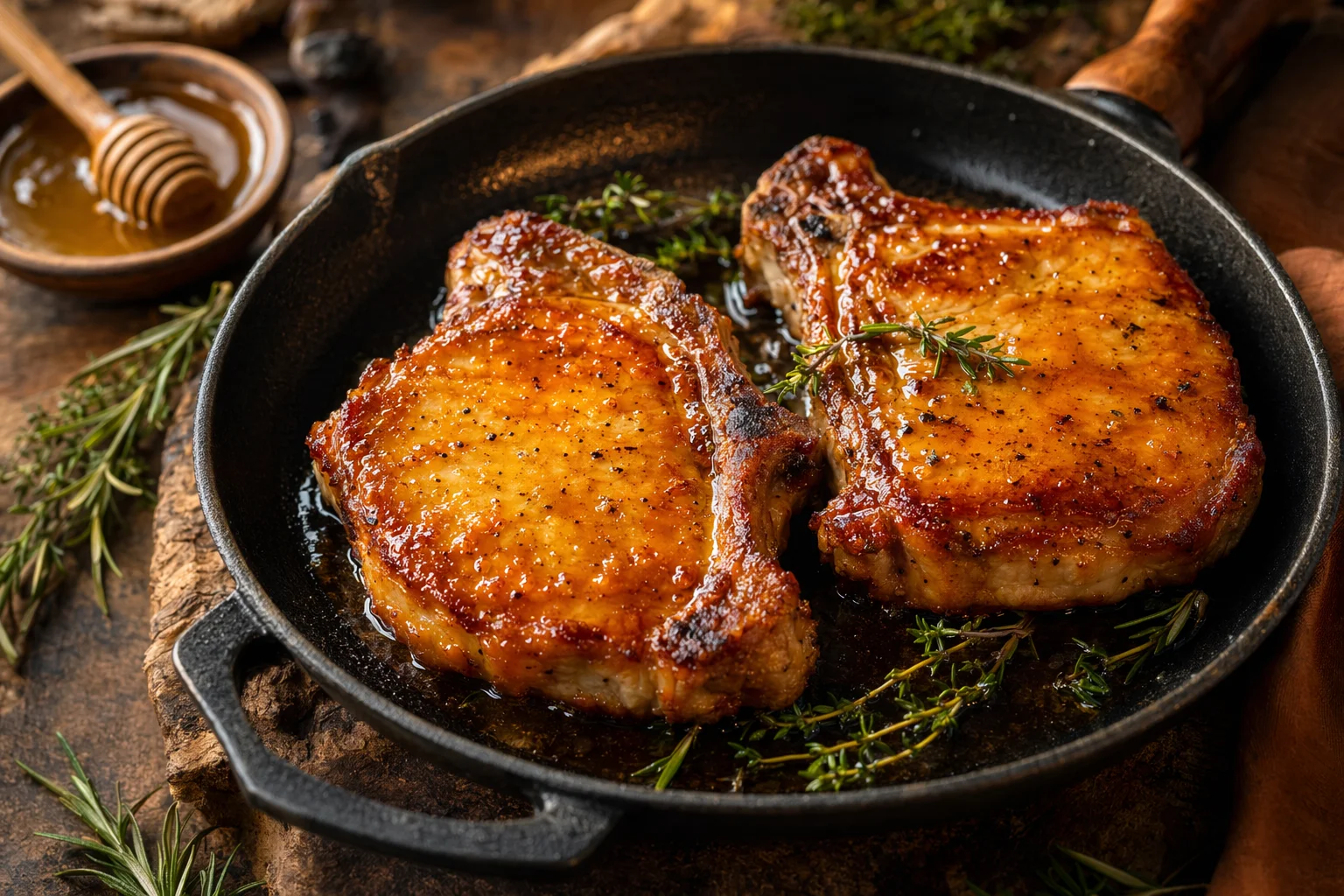 Easy Honey Glazed Pork Chops